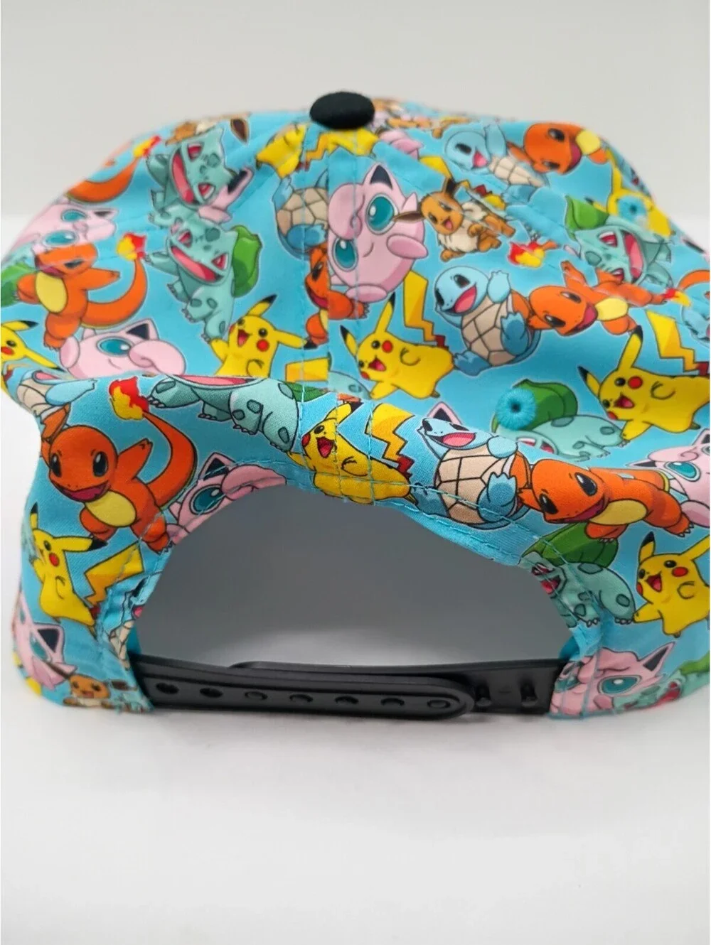 Pokemon All Over Print Hat Cap Youth OS Snapback Pikachu Charizard Squirtle